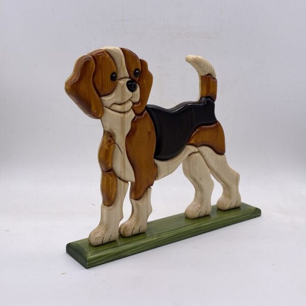cane beagle in legno creazione artigianale