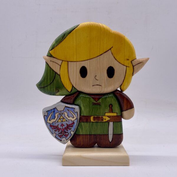 Link di Zelda in legno creazione artigianale