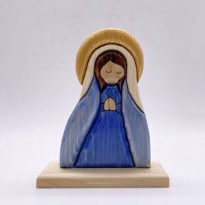 piccola madonna in legno creazione artigianale